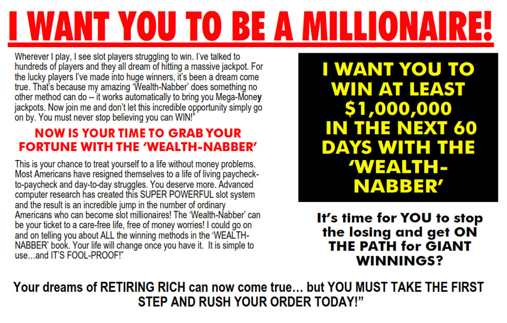 Jackpot wealth nabber